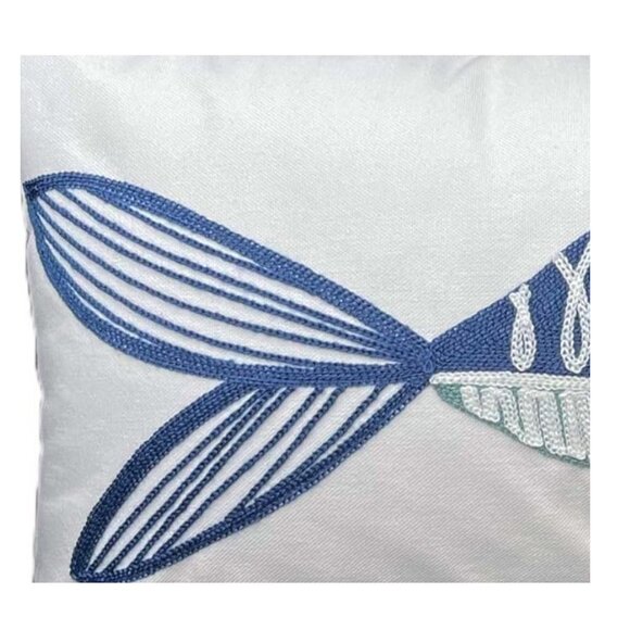 Lumbar Beach Pillow Cover Nautical Coastal Decor Cottage Accent Fish Decoration - Picture 8 of 8